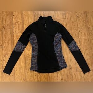 Sweaty Betty Explorer Stand Collar Quarter Zip Long Sleeve Pullover Navy Blue